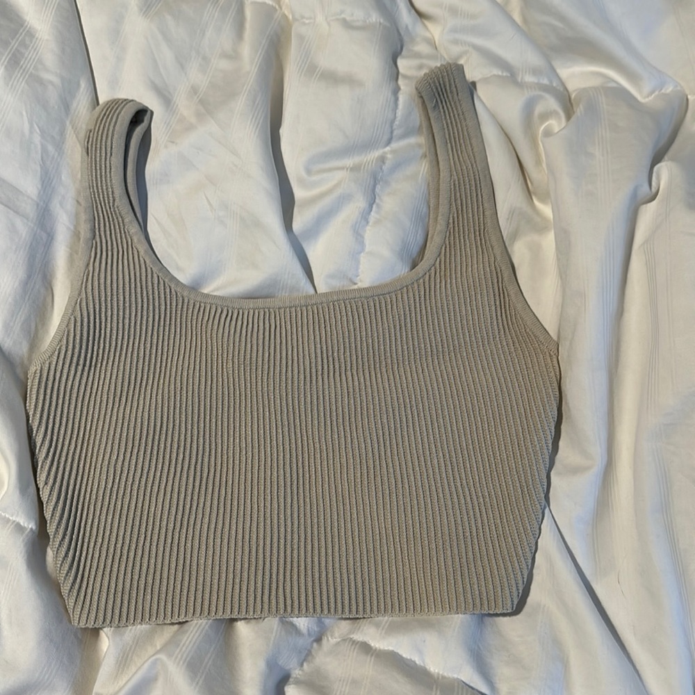 Babaton Aritzia Ribbed Crop Top